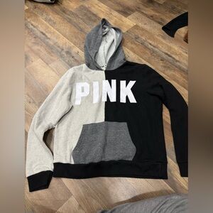 Victoria's Secret Gray and White Hoodie